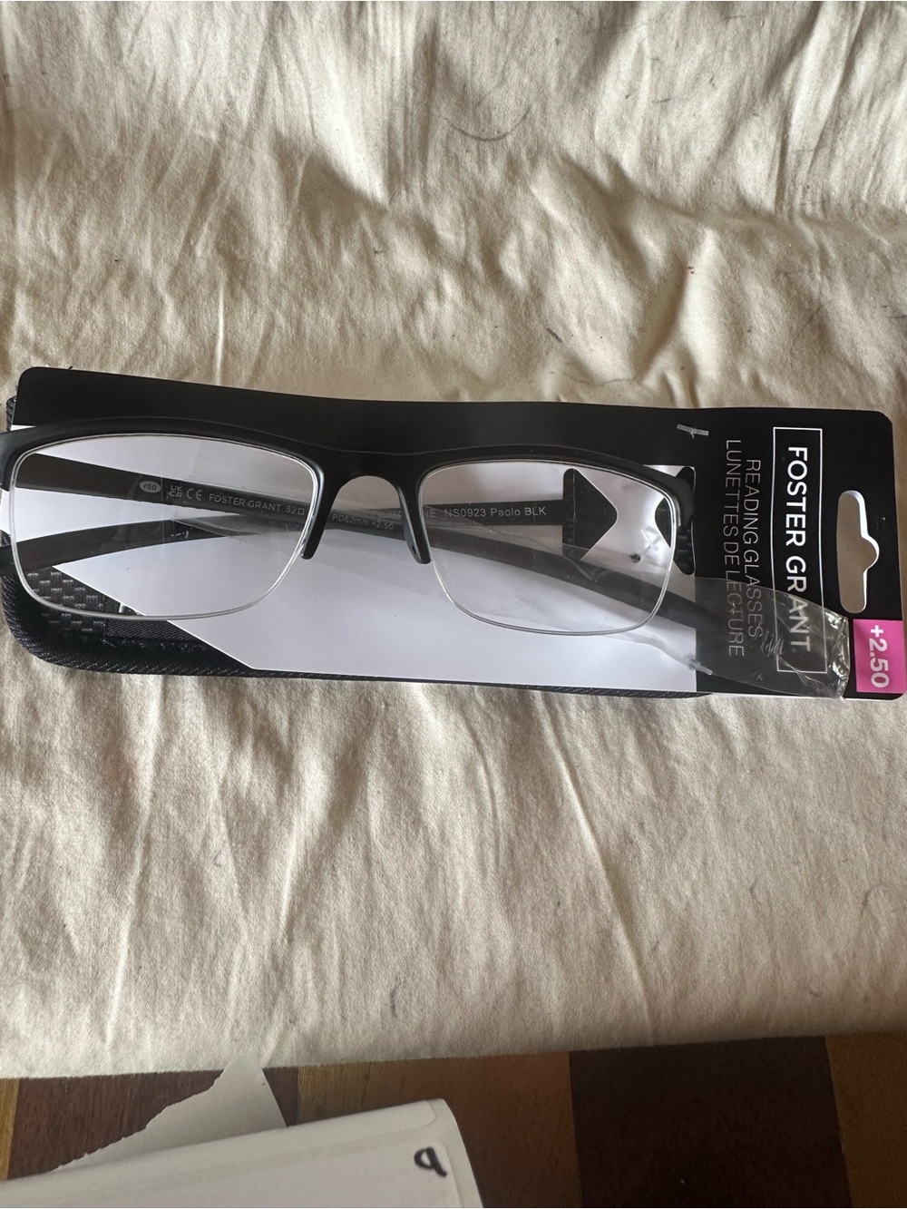Foster Grant NS0923 Paolo BLK +2.50 Reading Glasses
